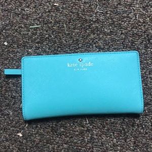aqua Kate Spade wallet